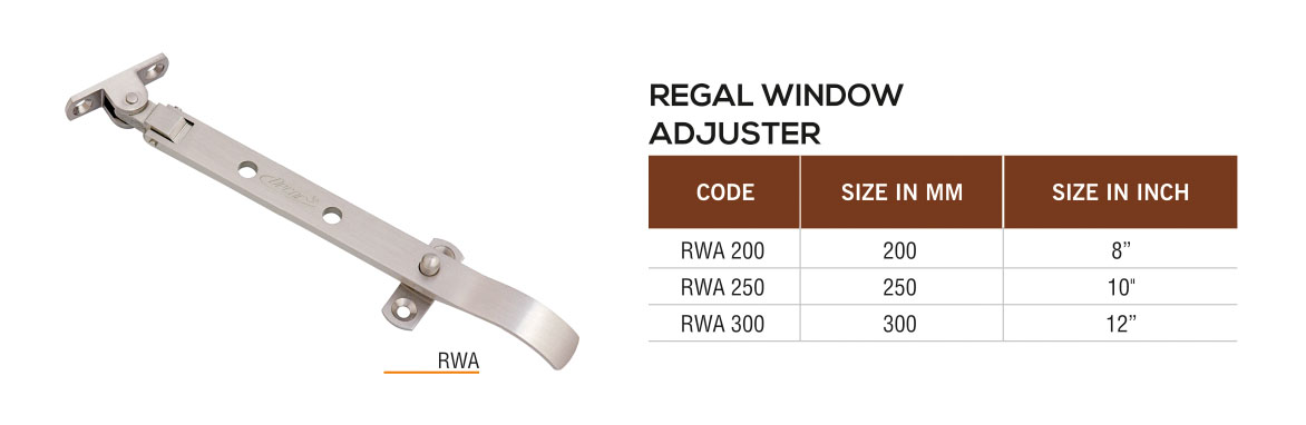 RWA by Decor Brass Hardware Window Fittings