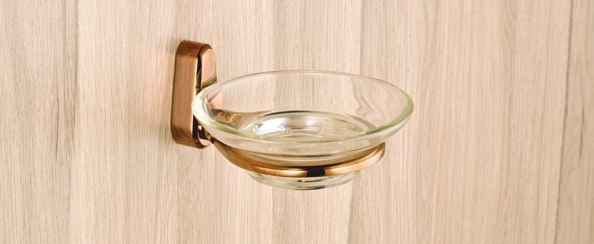 Glass Soap Dish by Decor Brass Bath Serum